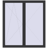 Pricing Balcony doors 2000x2200 mm BALCONY DOOR REHAU EURO 70 ANTHRACITE_GREY_GLATT two-sided