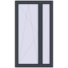 Pricing Balcony doors 1200x2100 mm BALCONY DOOR REHAU SYNEGO ANTHRACITE_GREY_STRUKTURAL two-sided