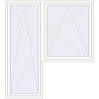 Pricing Balcony doors 2080x2300 mm BALCONY DOOR REHAU SYNEGO RAL 9016 Traffic white two-sided