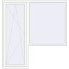 Pricing Balcony doors 2000x2100 mm BALCONY DOOR REHAU SYNEGO RAL 9016 Traffic white two-sided