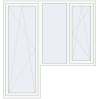Pricing Balcony doors 2000x2100 mm BALCONY DOOR REHAU EURO 70 RAL 9016 Traffic white two-sided