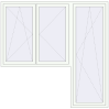 Pricing Balcony doors 2300x2280 mm BALCONY DOOR REHAU SYNEGO RAL 9016 Traffic white two-sided