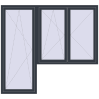 Pricing Balcony doors 2300x2100 mm BALCONY DOOR REHAU EURO 70 ANTHRACITE_GREY_STRUKTURAL two-sided