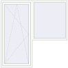 Ustalenie cen Drzwi balkonowe 1985x2000 mm BALCONY DOOR REHAU SYNEGO RAL 9016 Traffic white dwustronny