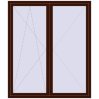Pricing Balcony doors 1800x2100 mm BALCONY DOOR REHAU EURO 70 BLACK_CHERRY two-sided