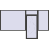 Pricing Balcony doors 4000x2400 mm BALCONY DOOR REHAU SYNEGO BASALT_GREY two-sided