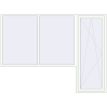 Pricing Balcony doors 2800x2100 mm BALCONY DOOR REHAU EURO 70 RAL 9016 Traffic white two-sided