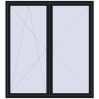 Pricing Balcony doors 2000x2200 mm BALCONY DOOR REHAU EURO 70 BLACK_COOL_110L-2 two-sided