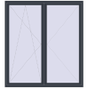 Pricing Balcony doors 2000x2200 mm BALCONY DOOR REHAU SYNEGO ANTHRACITE_GREY_STRUKTURAL two-sided