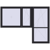 Pricing Balcony doors 2800x2100 mm BALCONY DOOR REHAU SYNEGO BLACK_ULTI-MATT two-sided