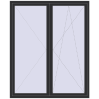Pricing Balcony doors 1800x2200 mm BALCONY DOOR REHAU EURO 70 ANTHRACITE_GREY_GLATT two-sided