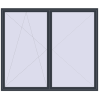 Pricing Balcony doors 2700x2300 mm BALCONY DOOR REHAU EURO 70 ANTHRACITE_GREY_STRUKTURAL two-sided