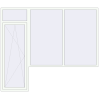 Pricing Balcony doors 2800x2400 mm BALCONY DOOR REHAU EURO 70 RAL 9016 Traffic white two-sided