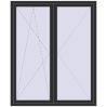 Pricing Balcony doors 1640x2000 mm BALCONY DOOR REHAU EURO 70 ANTHRACITE_GREY_GLATT two-sided