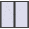Pricing Balcony doors 2400x2300 mm BALCONY DOOR REHAU SYNEGO BASALT_GREY two-sided
