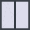 Pricing Balcony doors 2400x2400 mm BALCONY DOOR REHAU SYNEGO ANTHRACITE_GREY_STRUKTURAL two-sided