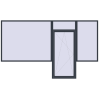 Pricing Balcony doors 4000x2400 mm BALCONY DOOR REHAU SYNEGO ANTHRACITE_GREY_STRUKTURAL two-sided