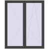 Pricing Balcony doors 1800x2200 mm BALCONY DOOR REHAU EURO 70 BASALT_GREY two-sided