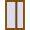 Pricing Balcony doors 1450x2200 mm BALCONY DOOR REHAU SYNEGO GOLDEN OAK two-sided