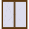 Pricing Balcony doors 2000x2200 mm BALCONY DOOR REHAU EURO 70 WALNUT two-sided