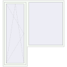 Pricing Balcony doors 2000x2140 mm BALCONY DOOR REHAU SYNEGO RAL 9016 Traffic white two-sided