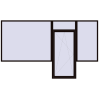 Pricing Balcony doors 4000x2400 mm BALCONY DOOR REHAU SYNEGO BLACK_BROWN two-sided