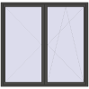 Pricing Balcony doors 2180x2100 mm BALCONY DOOR REHAU EURO 70 BASALT_GREY two-sided