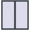 Pricing Balcony doors 2200x2350 mm BALCONY DOOR REHAU SYNEGO ANTHRACITE_GREY_STRUKTURAL external