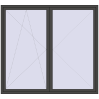 Pricing Balcony doors 2300x2100 mm BALCONY DOOR REHAU SYNEGO BASALT_GREY two-sided
