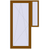 Ustalenie cen Drzwi balkonowe 1270x2140 mm BALCONY DOOR REHAU SYNEGO GOLDEN OAK dwustronny