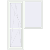 Pricing Balcony doors 1500x2100 mm BALCONY DOOR REHAU EURO 70 RAL 9016 Traffic white two-sided