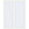 Pricing Balcony doors 1600x2100 mm BALCONY DOOR REHAU SYNEGO RAL 9016 Traffic white two-sided