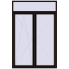 Pricing Balcony doors 1600x2400 mm BALCONY DOOR REHAU SYNEGO BLACK_BROWN two-sided