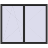 Pricing Balcony doors 2700x2300 mm BALCONY DOOR REHAU EURO 70 BLACK_STRUCTURAL two-sided
