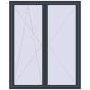 Pricing Balcony doors 1700x2100 mm BALCONY DOOR REHAU EURO 70 ANTHRACITE_GREY_STRUKTURAL external