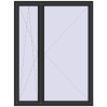 Ustalenie cen Drzwi balkonowe 1700x2250 mm BALCONY DOOR REHAU EURO 70 BLACK_STRUCTURAL dwustronny