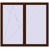 Pricing Balcony doors 2300x2100 mm BALCONY DOOR REHAU SYNEGO BLACK_CHERRY two-sided