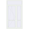 Ustalenie cen Drzwi balkonowe 1320x2400 mm BALCONY DOOR REHAU EURO 70 RAL 9016 Traffic white dwustronny