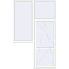Pricing Balcony doors 1870x2920 mm BALCONY DOOR REHAU SYNEGO RAL 9016 Traffic white two-sided