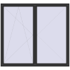 Pricing Balcony doors 2400x2200 mm BALCONY DOOR REHAU EURO 70 BLACK_STRUCTURAL two-sided