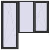 Pricing Balcony doors 2200x2225 mm BALCONY DOOR REHAU EURO 70 ANTHRACITE_GREY_GLATT two-sided