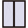 Pricing Balcony doors 1800x2100 mm BALCONY DOOR REHAU EURO 70 BLACK_BROWN external
