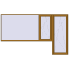 Pricing Balcony doors 3500x2100 mm BALCONY DOOR REHAU SYNEGO LIGHT_OAK two-sided