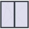 Pricing Balcony doors 2500x2400 mm BALCONY DOOR REHAU SYNEGO ANTHRACITE_GREY_STRUKTURAL external