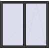Pricing Balcony doors 2180x2100 mm BALCONY DOOR REHAU EURO 70 ANTHRACITE_GREY_GLATT two-sided