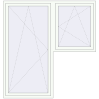 Ustalenie cen Drzwi balkonowe 2000x2100 mm BALCONY DOOR REHAU SYNEGO RAL 9016 Traffic white dwustronny