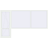 Pricing Balcony doors 3600x2100 mm BALCONY DOOR REHAU SYNEGO RAL 9016 Traffic white two-sided
