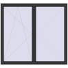 Pricing Balcony doors 2300x2100 mm BALCONY DOOR REHAU SYNEGO ANTHRACITE_GREY_GLATT two-sided