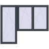 Pricing Balcony doors 2600x2100 mm BALCONY DOOR REHAU SYNEGO ANTHRACITE_GREY_STRUKTURAL two-sided