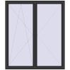 Pricing Balcony doors 1950x2250 mm BALCONY DOOR REHAU EURO 70 ANTHRACITE_GREY_GLATT two-sided